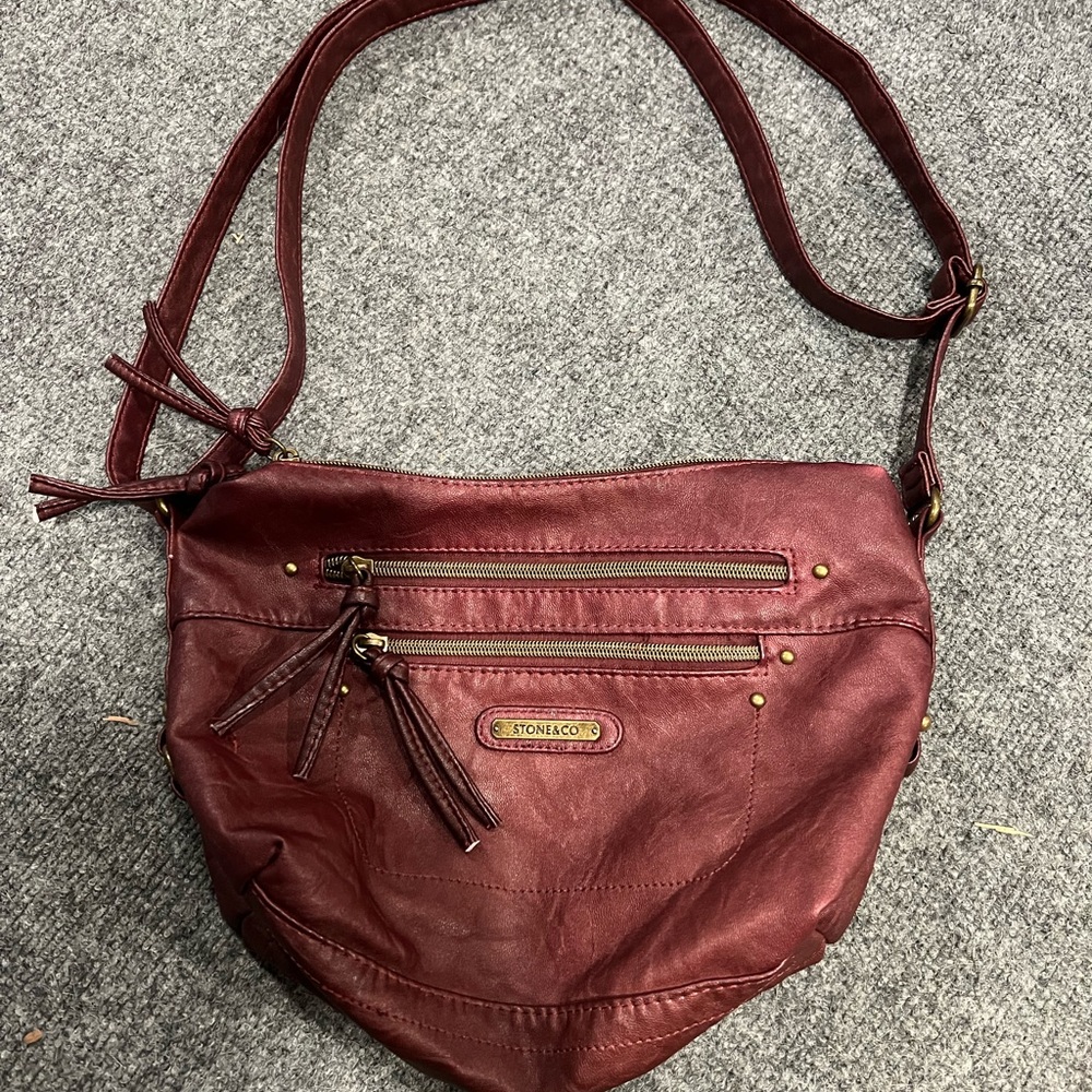 Stone & Co. Burgundy Shoulder Bag